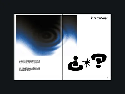 Interrobang design editorial grid layout layout exploration type typography vector