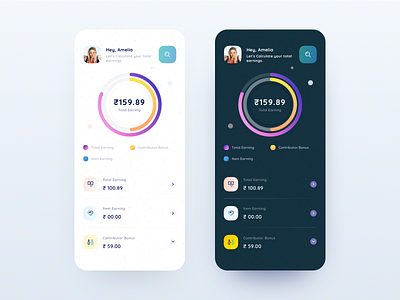 Financial App app app design dark mode finance app financial financial services inspiration light mode ui uiux