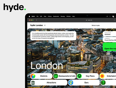 Hyde.City - Travel Landing Page branding ios landing page logo product startup travel typography ui ux web website