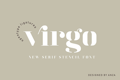 Virgo Serif Stencil Font branding classic font design display font download font font font design fonts graphic design lettering logo font logo fonts retro font serif font stencil font typeface typeface design typefaces typography vintage font