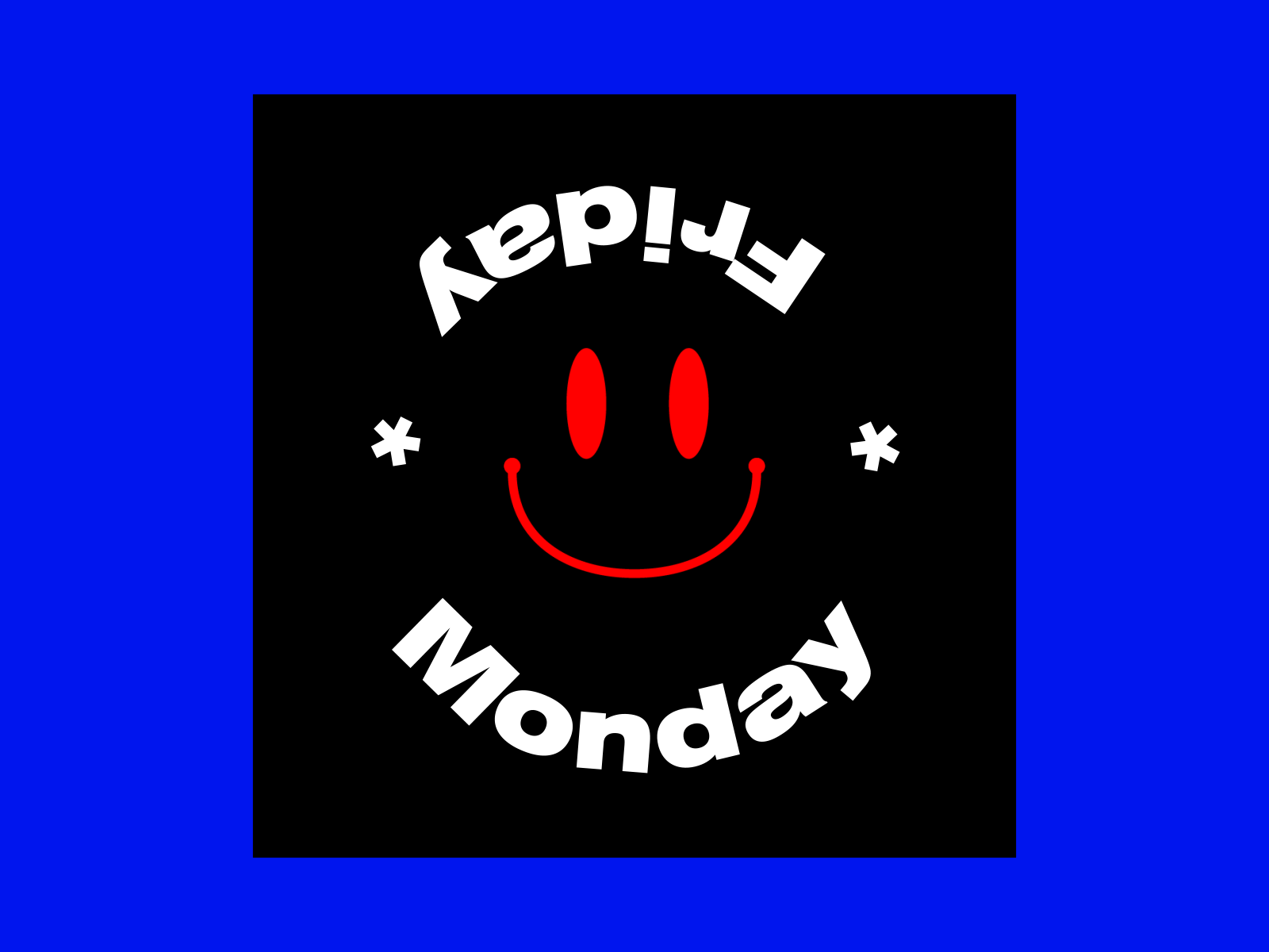 Friday mood animation friday kinetic kinetic type kinetictypography monday mood smiley type