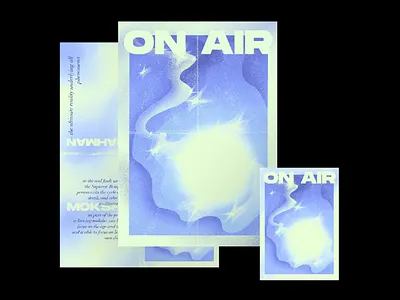 ON AIR posterzine album artwork design illustration poster design print design typography zine