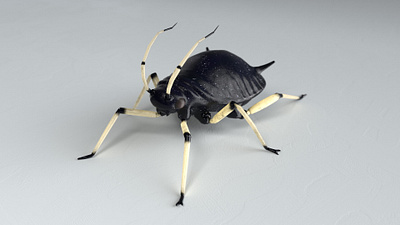 Black bean aphid 3d 3d model bug creature creepy design game illustration insect low poly unity