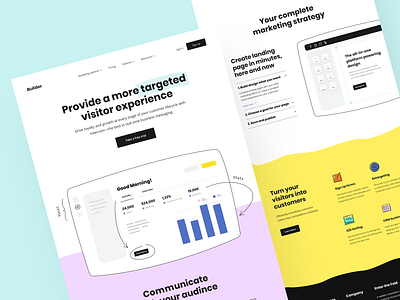 Builder: Landing page app design customer service dashboard landing marketing marketing services platform product design saas site targeting web web application website