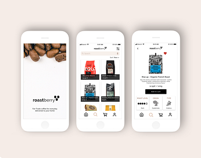 Coffee App - Daily UI 003 coffee coffee app daily ui daily ui 003 daily ui challenge ecommerce landing page shop