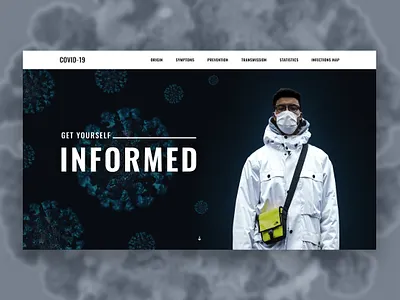 Get Informed (Coronavirus) coronavirus design get informed landing photoshop