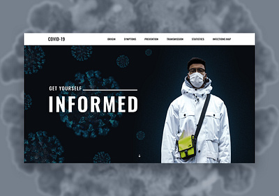 Get Informed (Coronavirus) coronavirus design get informed landing photoshop