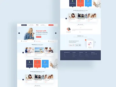 Doctor online service landing page creative creativity design ui ui design uiux