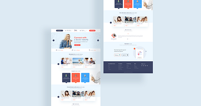 Doctor online service landing page creative creativity design ui ui design uiux