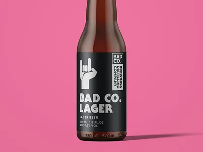 Bad Co. Lager beer beer art beer label bottle branding color craft beer graphic design illustration lager packaing typography