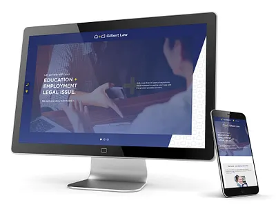 Gilbert Law Landing Page branding landing page law firm lawyer logo logo design website website design