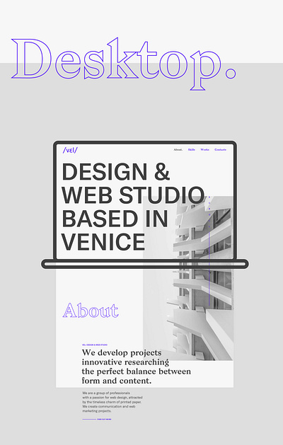 Vel studio new website homepage presentation graphic design typography ui ux vector webdesign website website concept