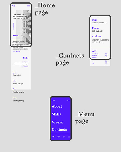 Vel studio new website smartphone presentation. mobile mobilefirst smartphone typography ui ux webdesign website