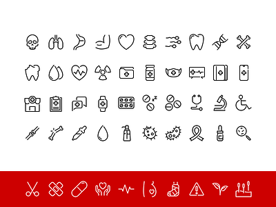 Medical Iconpack 2 app design doctor icon icon a day icon design icon set iconography iconutopia line icon medical icon ui