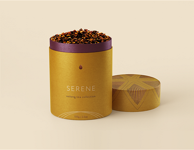 Serene tea box branding e commerce mockup tea