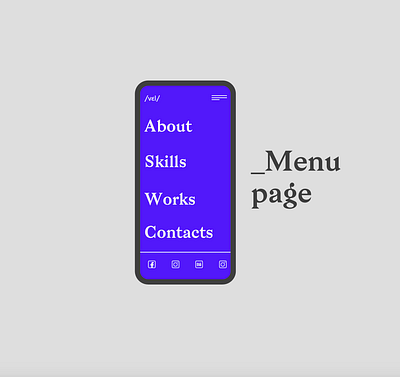 Mobile menu mobile smartphone mockup typography ui ux webdesign website website concept