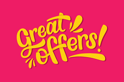 Great Offers! advert advertising colourful commercial commercial art hand lettering handwritten illustration lettering lettering artist procreate