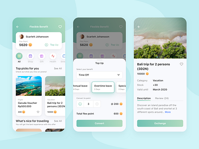 Flexible Benefit Apps android app app application benefit commerce design ios mobile point top up trade ui ux voucher