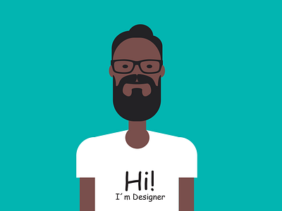 E Aí?! Its Me!!!✌ avatar brand identity comic sans flat hello hellodribble hiking oil self portrait social media vector illustration visual design