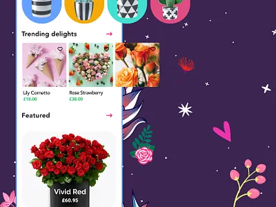FIORELLO - Featured cms component ecommerce fiorello flowers flowershop hero organic product product design ui ux