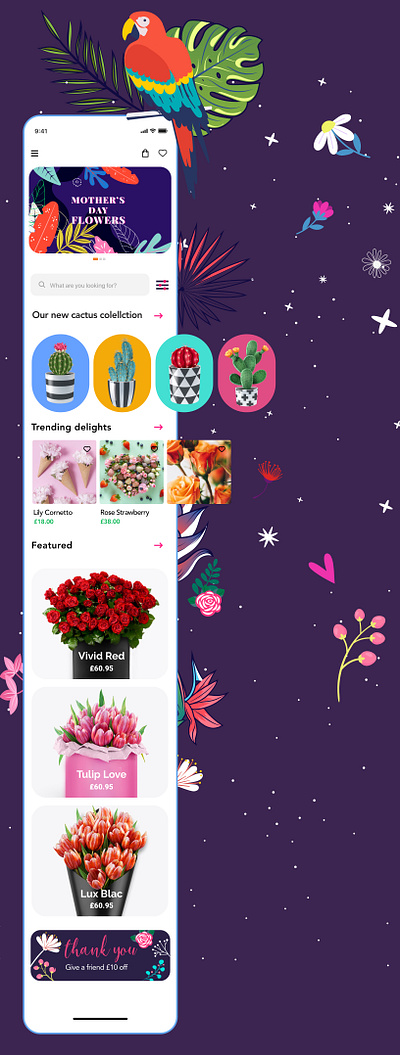 FIORELLO - Featured cms component ecommerce fiorello flowers flowershop hero organic product product design ui ux