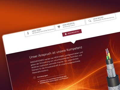 HEW Kabel Desktop UI adobexd branding branding design corporate design gradients homepage screendesign transparent ui user interface ux webdesign