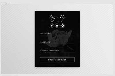 Sign up form (DailyUI) app dailyui design ui web