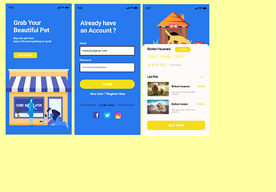 Pet Shop Verdugo app design mobile ui ux