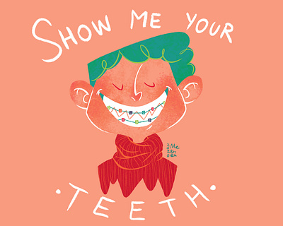 Teeth braces character characterdesign childrens illustration cute cute art design digital digitalart illustration illustrator photoshop project ps