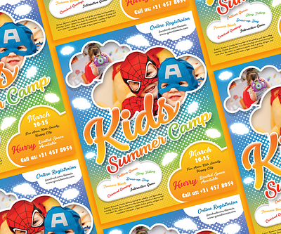 Free Kids Summer Camp Flyer Design Template design download flyer flyer design flyer design template flyer template freebie graphics kids summer camp flyer print design summer camp summer camp flyer summer flyer template templates