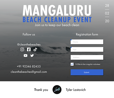 Daily Design Challenge #028 Contact Us beach clean contact form contact us customer experience dailyui dailyuichallenge designui follow follow me followers minimalistic register form social media user experience