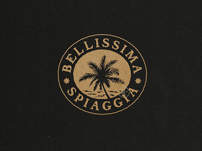 BELLISSIMA SPIAGGIA - AVAILABLE DESIGN apparel apparel design brand brand design branding clothing clothing design design illustration logo vector vintage vintage logo