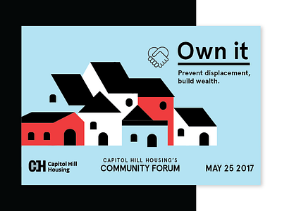 Capitol Hill Housing poster final concept design equity illustration social justice