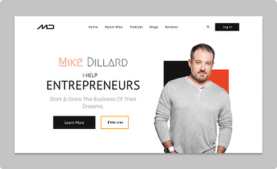 Mike Dillard clean design funnel landing page landing page design sales funnel uiux website