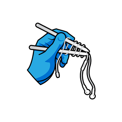 Apple EarPod Noodles adobe illustrator apple apple pencil blue earphones earpods hand noodles vector