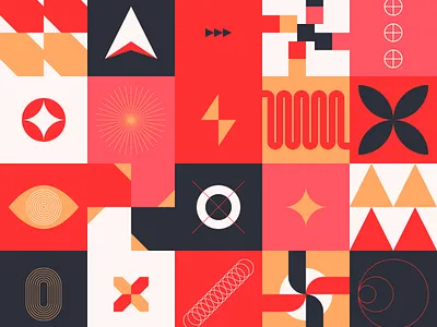 Seamless Geometric Pattern 2d abstract art background bundle color design element flat futuristic geometric geometry graphic minimal modern pattern shape simple square swiss