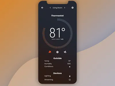 Daily UI :: 021 - Monitoring Dashboard dailyui dailyui 021 dailyuichallenge figma home app monitoring dashboard temperature thermostat