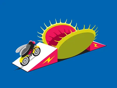 Stunt Fly fly glennz illustration illustrator stunt threadless vector