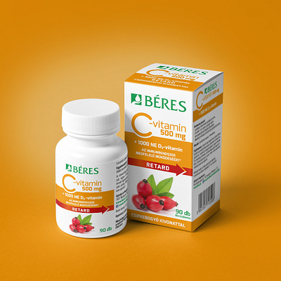 Packaging design - Vitamin C branding csomagolastervezes dietarysupplement packaging design vitamin c vitamincsomagolas