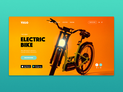 YEGO Urban Mobility - DailyUI#003 barcelona branding dailyui dailyuichallenge design scooter ui ux yego