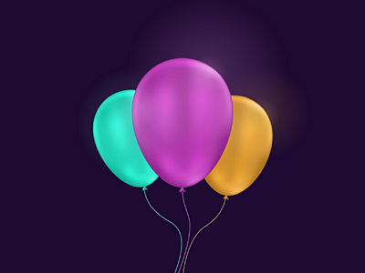 Balloons Glossy balloon birthday glossy illustrator party