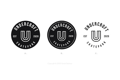 Undercroft Skatepark Logo designs branding creative design digital experiments illustration logo skateboarding skatepark typography urban vector