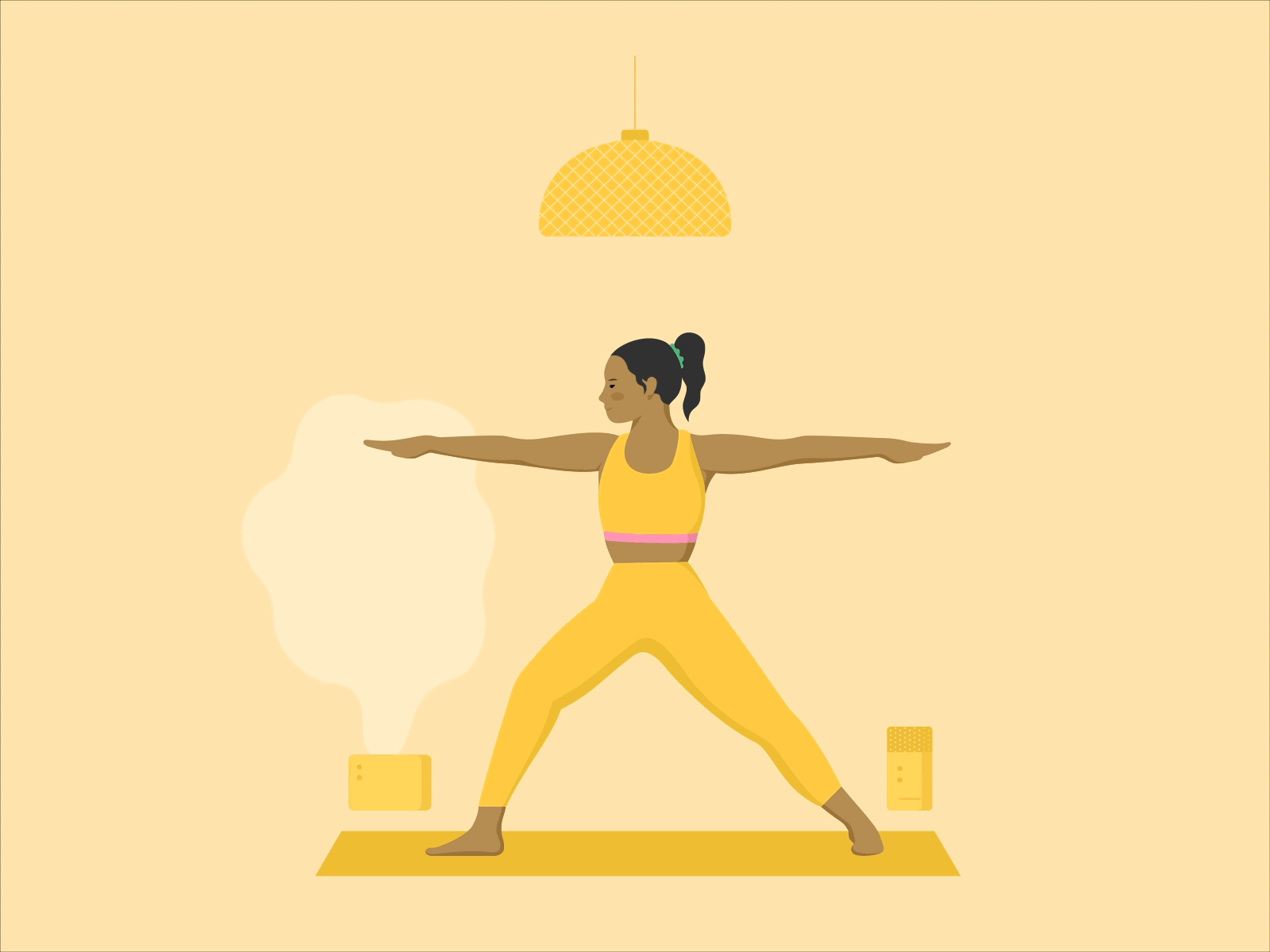 stretch animation gif illustration motion graphics selfcare yoga