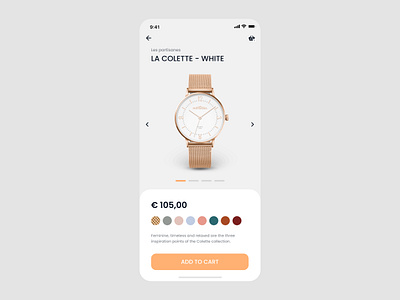 Daily UI Challenge #012 - E-Commerce Shop app daily ui daily ui 12 shop shopping app ui ui design watch