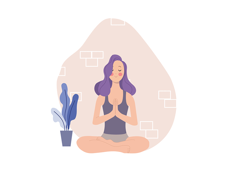 meditation adobe after effects adobe illustrator animation character character animation character design collaboration design illustration motion design