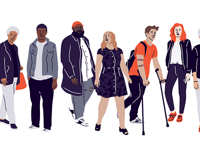 Eventbrite New Illustration System characters diversity eventbrite illustration illustration design illustration system procreate