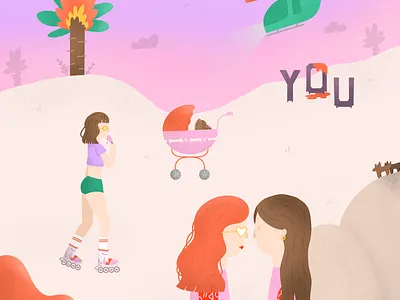 7 Totems of LA character colors flat design fun illustration netflix series you