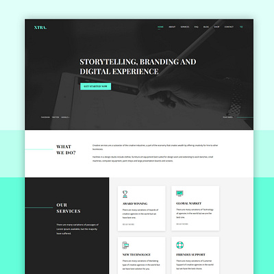 Creative Studio Wordpress Theme design theme ui ux web designer website wordpress wordpress design wordpress theme xtra