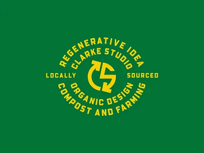 Clarke Studio Idea Compost badge badge design bin brand identity design branding branding design compost composting design illustration logo logo design recycling typography vector vector icon
