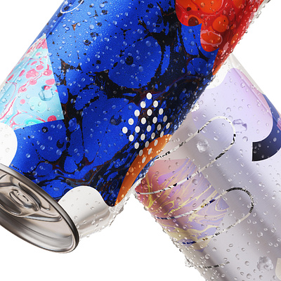 Collective Arts Brewing Submission abstract design beer art beer branding beer can color design illustration marbling